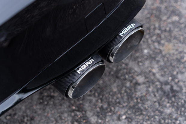 2022-Up Volkswagen Golf R MK8 T304 Stainless Steel 3 Inch Cat-Back 2.5 Inch Quad Rear Exit with Carbon Fiber Tips Active Exhaust MBRP