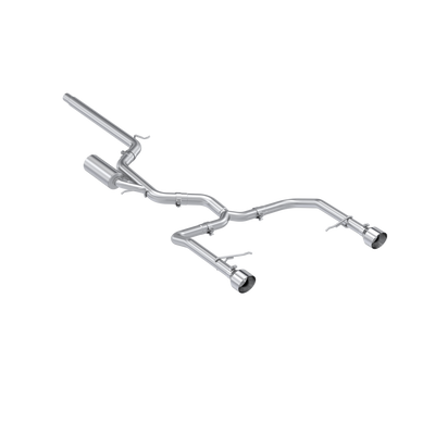 2022-Up Volkswagen Jetta GLI 2.0 TSI T304 Stainless Steel 3 Inch Cat-Back 2.5 Inch Dual Split Rear Street Profile MBRP