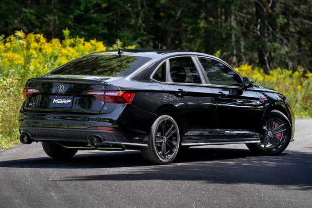 2022-Up Volkswagen Jetta GLI 2.0 TSI T304 Stainless Steel 3 Inch Cat-Back 2.5 Inch Dual Split Rear with Carbon Fiber Tips Street Profile MBRP