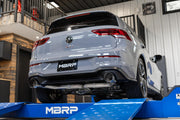 2022-Up Volkswagen Golf GTI MK8 T304 Stainless Steel 3 Inch Cat-Back 2.5 Inch Dual Split Rear with Carbon Fiber Tips MBRP