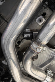 2022-Up Audi S3 2.0L Armor Pro 3 Inch Cat-Back 2.5 Inch Quad Rear Exit Active Exhaust System with Carbon Fiber Tips MBRP