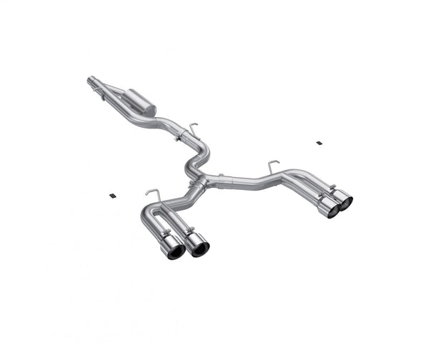 2022-Up Audi S3 Armor Pro 3 Inch Cat-Back Exhaust System with Quad Mirror Polished Tips, Valve Delete MBRP