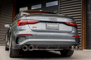 2022-Up Audi S3 Armor Pro 3 Inch Cat-Back Exhaust System with Quad Mirror Polished Tips, Valve Delete MBRP