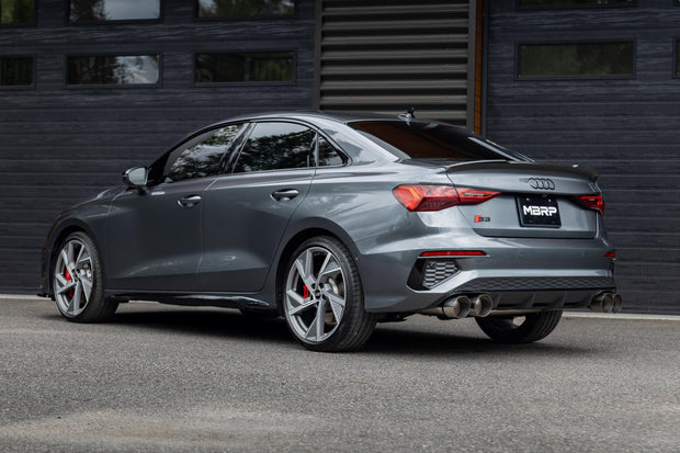 2022-Up Audi S3 Armor Pro 3 Inch Cat-Back Exhaust System with Quad Mirror Polished Tips, Valve Delete MBRP