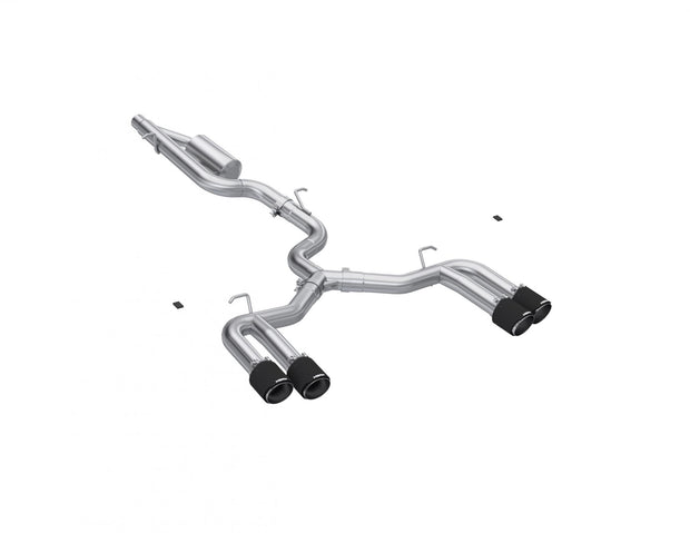 2022-Up Audi S3 Armor Pro 3 Inch Cat-Back Exhaust System with Quad Carbon Fiber Tips, Valve Delete MBRP