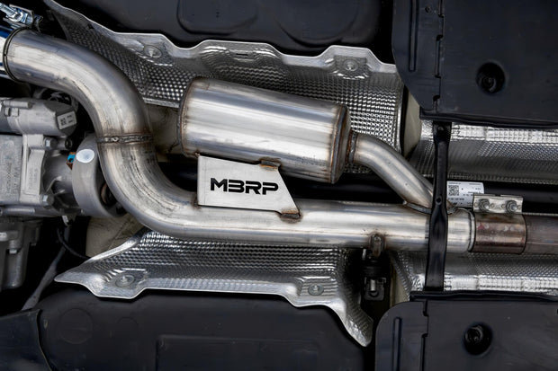 2022-Up Audi S3 Armor Pro 3 Inch Cat-Back Exhaust System with Quad Carbon Fiber Tips, Valve Delete MBRP