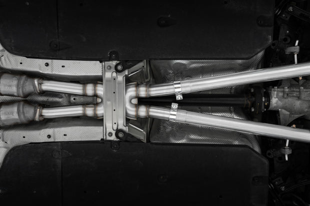 2022-2024 Kia Stinger 3.3L AWD/RWD 2.5 Inch Cat-Back Dual Split Rear Quad Outlet T304 Stainless Steel Active Exhaust MBRP