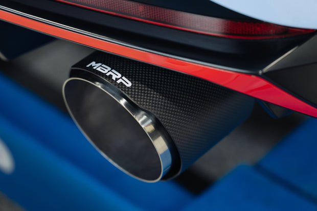 2022-2025 Hyundai Elantra N 2.0L Turbo Armor Pro T304 Stainless Steel 3 Inch Cat-Back Dual Split Rear with Carbon Fiber Tips Active MBRP