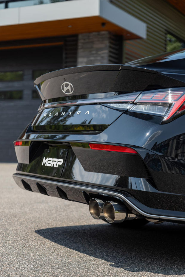 2021-Up Hyundai Elantra N-Line 1.6L Armor Pro 3 Inch Axle-Back Single Rear Exit with Dual Outlet Carbon Fiber Tip MBRP