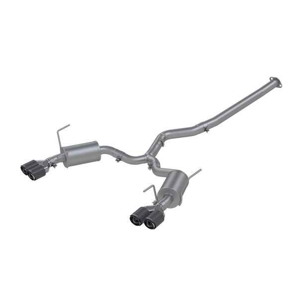 Armor Pro Subaru 3 Inch Cat Back Exhaust System Dual Split Rear-Quad Carbon Fiber Tips For 11-21 Subaru Impreza WRX MBRP