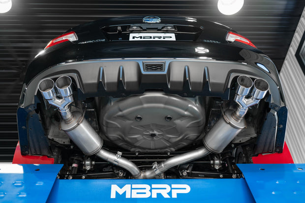 Armor Pro Subaru 3 Inch Cat Back Exhaust System Dual Split Rear-Quad Carbon Fiber Tips For 11-21 Subaru Impreza WRX MBRP
