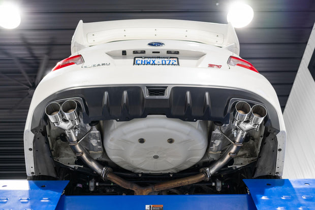 Armor Pro Subaru 2.5 Inch Axle Back Dual Split Rear-Quad Tips For 11-21 Subaru Impreza WRX MBRP