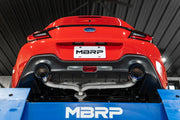 22-Up Subaru BRZ /Toyota GR86 2.4L T304 Stainless Steel 2.5 Inch Axle-Back Dual Split Rear with Carbon Fiber Tips MBRP