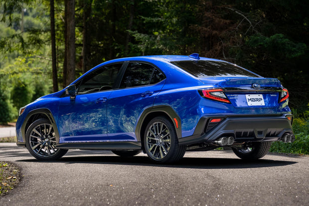 22-Up Subaru WRX 2.4L T304 Stainless Steel 3 Inch Cat-Back Dual Split Rear Quad Tips Race Profile MBRP