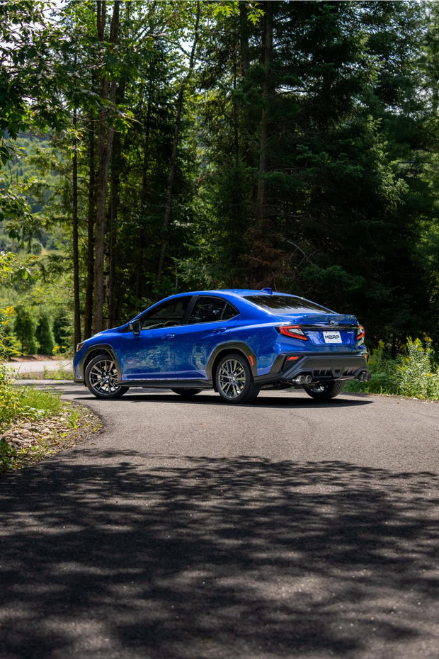 22-Up Subaru WRX 2.4L T304 Stainless Steel 3 Inch Cat-Back Dual Split Rear Quad Tips Race Profile MBRP