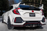 2017-2021 Honda Civic Type R 2.0L T304 Stainless Steel 3 Inch Cat-Back Triple Rear Outlet Carbon Fiber Tips MBRP