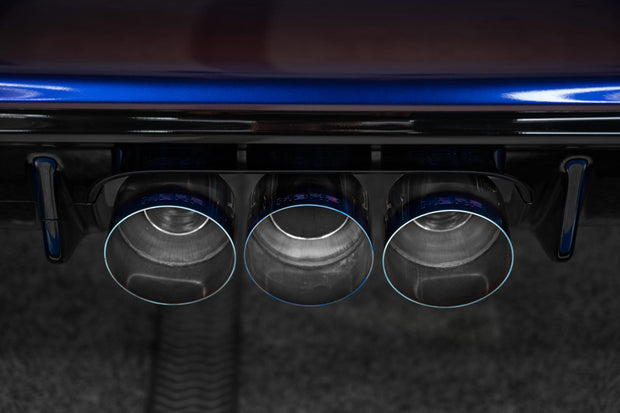 23-Up Honda Civic Type R 2.0L 3 Inch Cat-Back Exhaust System Armor Pro T304 Stainless Steel Triple Center Outlet with Burnt End Tips Active Exhaust MBRP