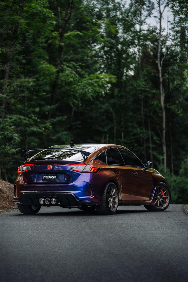 23-Up Honda Civic Type R 2.0L 3 Inch Cat-Back Exhaust System Armor Pro T304 Stainless Steel Triple Center Outlet with Burnt End Tips Active Exhaust MBRP