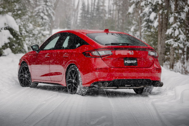 2022-2024 Honda Civic Sport Touring 1.5L Turbo Hatchback Armor Lite 3 Inch Cat-Back 2.5 Inch Dual Split Rear with Quad Carbon Fiber Tips MBRP