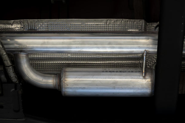 2019-Up Silverado/Sierra 1500 2.7L Armor Pro T304 Stainless Steel 3 Inch Cat-Back, 2.5 Inch Dual Split Rear Exit MBRP