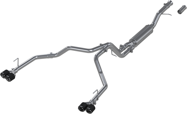 21-Present Chevrolet/GMC Tahoe/Yukon 3 Inch Cat Back Dual Split Rear Exhaust System, Armor Pro T304SS with Quad Carbon Fiber Tips MBRP