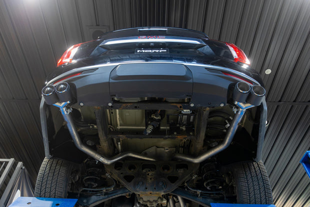 21-Present Chevrolet/GMC Tahoe/Yukon 3 Inch Cat Back Dual Split Rear Exhaust System, Armor Pro T304SS with Quad Carbon Fiber Tips MBRP