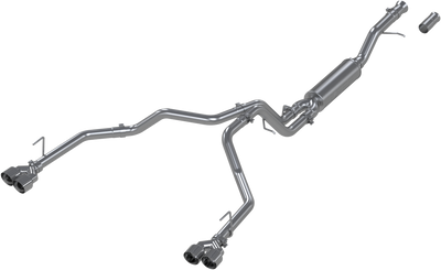 21-Present Chevrolet/GMC Tahoe/Yukon 3 Inch Cat Back Dual Split Rear Exhaust System, Armor Lite Aluminized Steel with Quad Tips MBRP