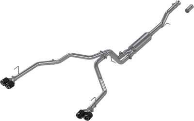 21-Present Chevrolet/GMC Suburban/Yukon XL 3 Inch Cat Back Dual Split Rear Exhaust System, Armor Pro T304SS with Quad Carbon Fiber Tips MBRP