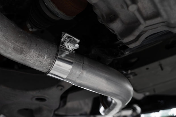 Axle-Back 2.5 inch Dual Rear Quad Carbon Fiber Tips (4) 4.0 inch OD Dual Out Explorer 20-Up Lincoln Aviator MBRP