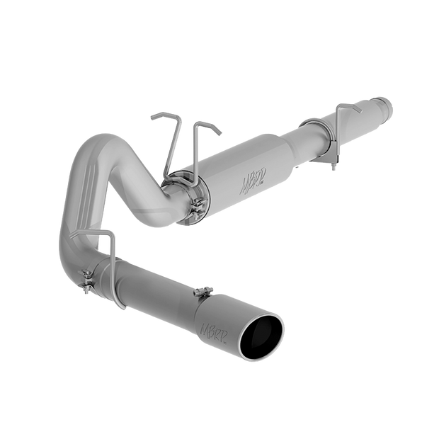Cat Back Exhaust System 4 Inch Single Side Exit 5 Inch OD Tip Included Aluminized Steel For 99-04 Ford F-250/350 V-10 MBRP