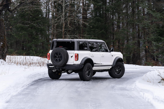 21-Up Ford Bronco 2.3L/2.7L EcoBoost 2/4-Door Black-Coated Aluminized Steel 3 Inch Cat-Back Dual Split Rear MBRP