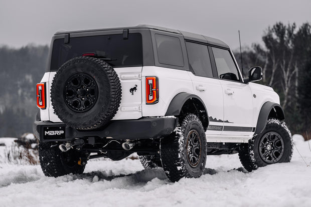 21-Up Ford Bronco 2.3L/2.7L EcoBoost 2/4-Door Black-Coated Aluminized Steel 3 Inch Cat-Back Dual Split Rear MBRP