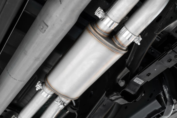 3 Inch Exhaust Resonator Back Dual Rear Exit T409 Stainless Steel For 17-20 Ford F-150 Raptor 3.5L EcoBoost MBRP