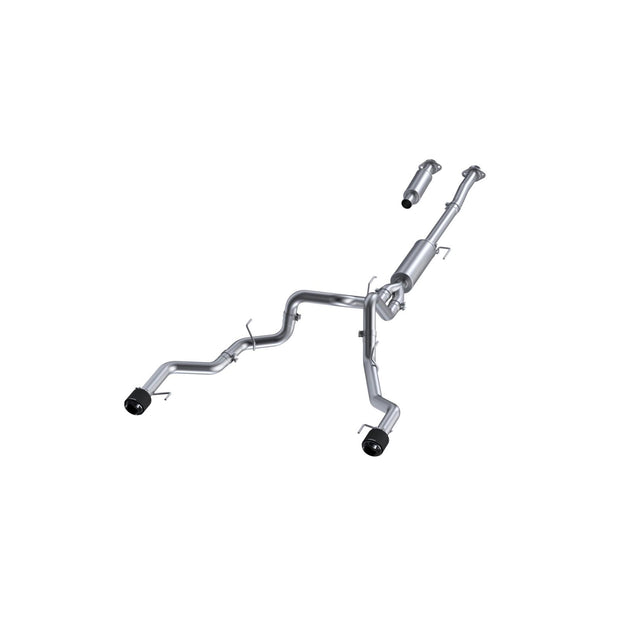 2021-Up Ford F-150 Tremor and 2022-Up Ford F-150 T304 Stainless Steel 3 Inch Cat-Back Dual Rear Exit With Carbon Fiber Tips Armor Pro Series MBRP