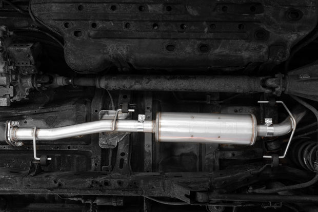 03-24 Toyota 4Runner 11-16 Toyota Land Cruiser Prado Armor Pro T304 Stainless Steel 2.5 Inch Cat-Back High Clearance Turn Down Single Rear Exit MBRP Exhaust System