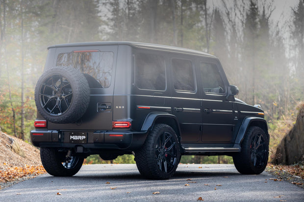 2019-Up Mercedes-Benz G63 4.0TT V8 Armor Pro T304SS 2.5 Inch Pre-Axle Cat-Back, Dual Split Side, Quad Outlet, Active Profile MBRP