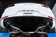 Porsche 2.5 Inch Axle Back Dual Split Rear Bypass Armor Pro Series Carbon Fiber Tips For 14-Up Porsche Macan MBRP