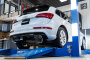 2014-2017 Audi SQ5 3.0T 2.5 Inch Axle-Back Dual Rear Exit T304 Stainless Steel with Quad Carbon Fiber Tips MBRP