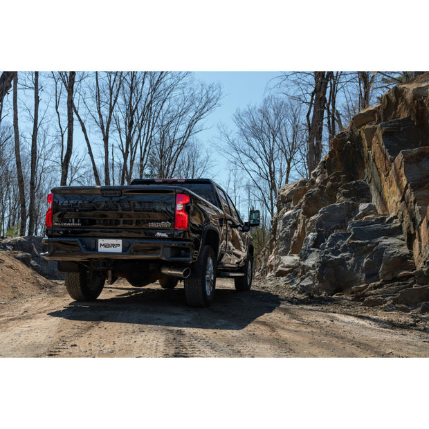 20-Up Chevy/GMC 2500/3500 T304 Stainless Steel 4 Inch Filter Back Single Side Exit Exhaust System MBRP