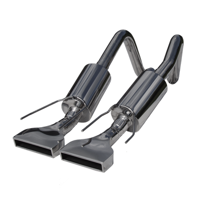 Dual Muffler Axle Back Rectangular Tips T304 Stainless Steel For 05-08 Chevrolet Corvette MBRP