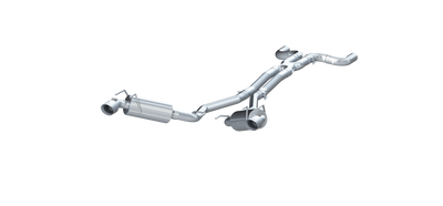 Dual Cat Back Exhaust System Round Tips T304 Stainless Steel For 10-15 Chevrolet Camaro, V6 3.6L MBRP
