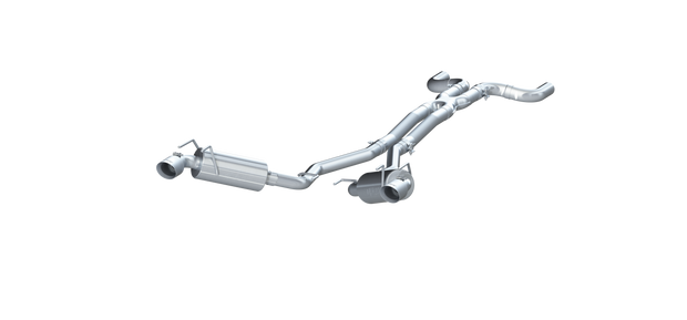 Dual Cat Back Exhaust System Round Tips T409 Stainless Steel For 10-15 Chevrolet Camaro, V6 3.6L MBRP