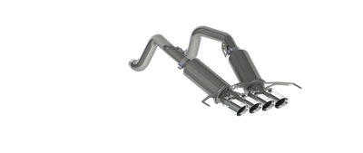 3 Inch Dual Muffler Axle Back With Quad 4 Inch Dual Wall Tips For 14-19 Corvette T304 Stainless Steel MBRP
