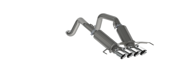 3 Inch Dual Muffler Axle Back With Quad 4 Inch Dual Wall Tips For 14-19 Corvette T304 Stainless Steel MBRP