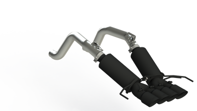 Corvette 3 Inch Axle Back Dual Rear With Quad Tips Armor BLK Series For 14-19 Chevrolet Corvette MBRP