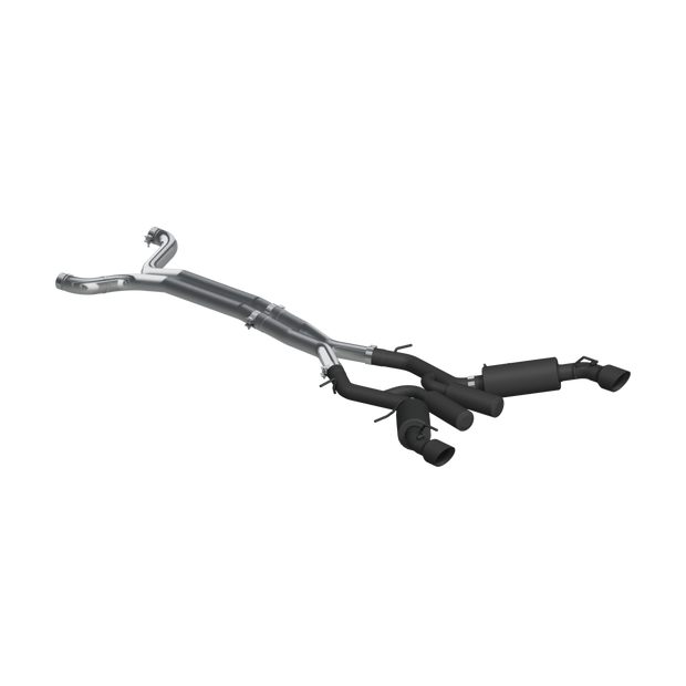Chevrolet 3 Inch Dual Cat Back Exhaust System Armor BLK Series For 16-24 Chevrolet Camaro SS 6 Speed Coupe Only MBRP