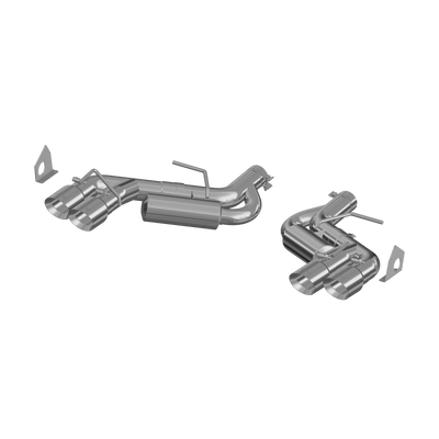 Chevrolet 3 Inch Dual Axle Back Quad Tips Aluminized Steel For 16-24 Chevrolet Camaro SS V8 6.2L 17-24 Chevrolet Camaro ZL1 MBRP