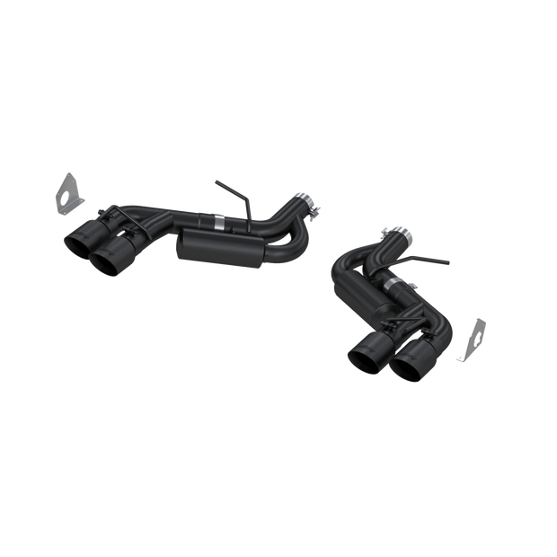 3 Inch Dual Axle Back Quad Tips Armor BLK For 16-24 Chevrolet Camaro SS V8 6.2L 17-24 Chevrolet Camaro ZL1 MBRP