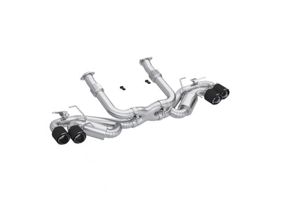 20-Present Chevrolet Corvette C8 6.2L Armor Pro Cat-Back Active Exhaust System Quad Rear Outlet with Carbon Fiber Tips MBRP