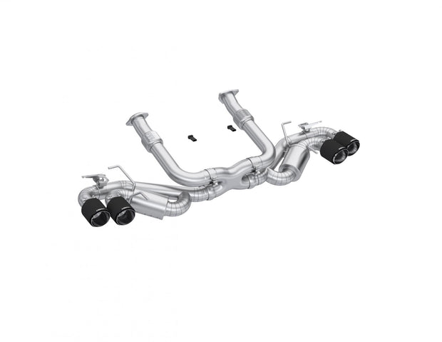 20-Present Chevrolet Corvette C8 6.2L Armor Pro Cat-Back Active Exhaust System Quad Rear Outlet with Carbon Fiber Tips MBRP